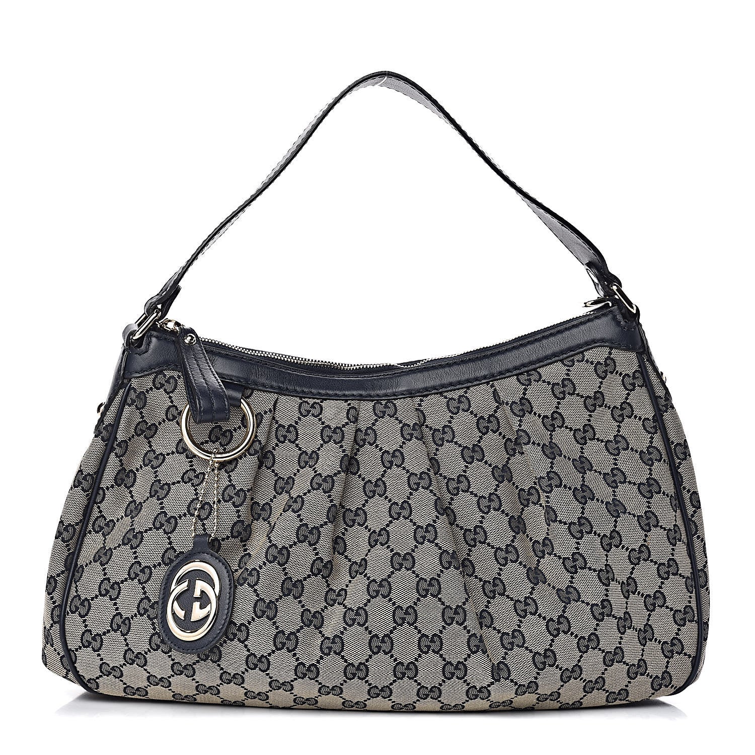 Gucci Monogram Medium Sukey Hobo Navy 1 of 11