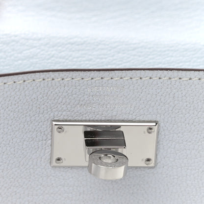 Hermes Chevre Mysore Kelly Pocket Compact Wallet Bleu Brume 6 of 8
