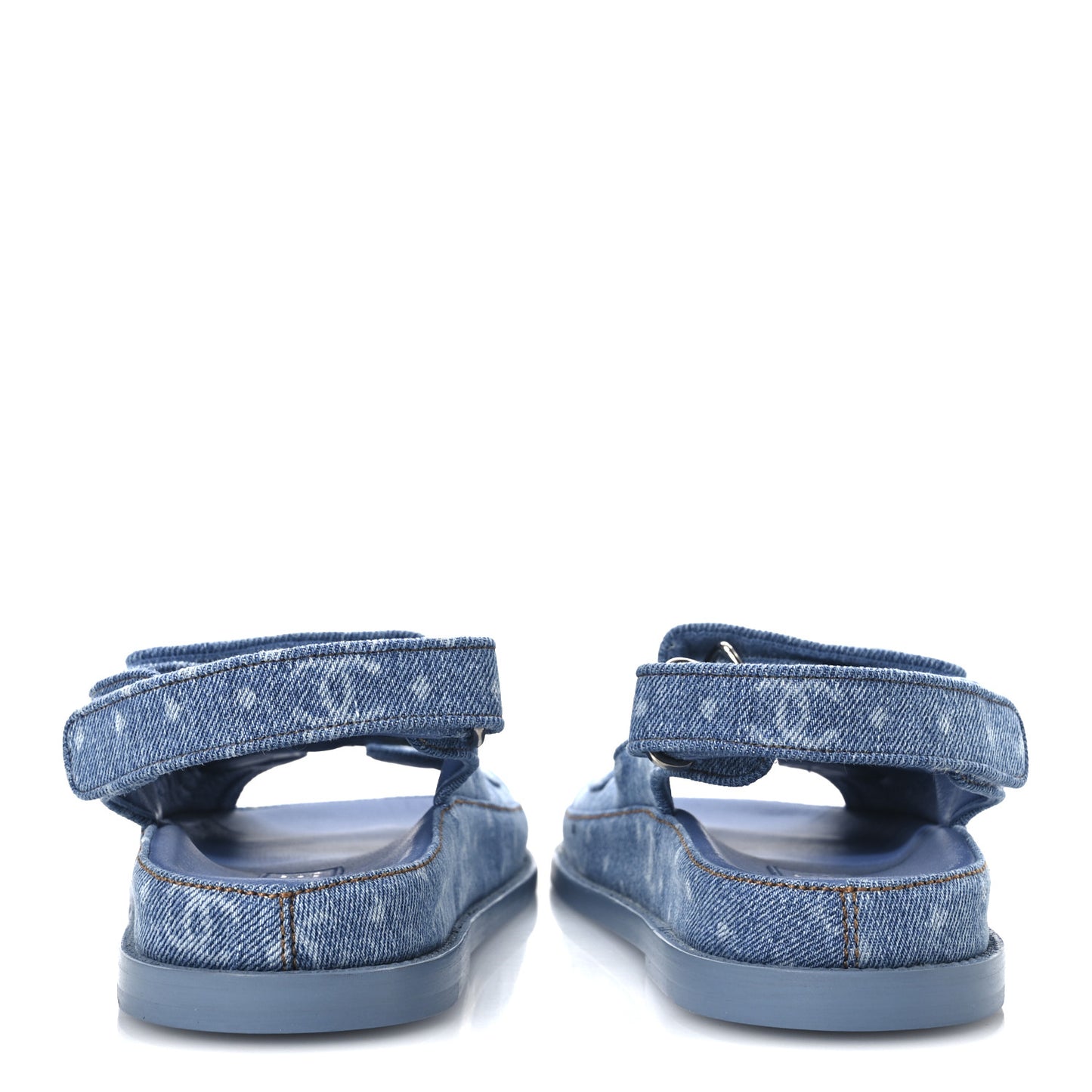 Printed Denim CC Dad Sandals 37.5 Light Blue