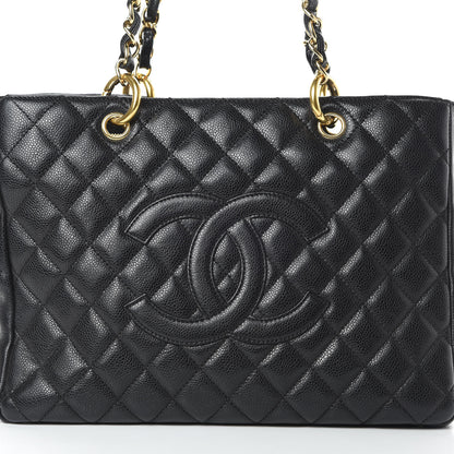 Chanel Caviar Quilted Grand Shopping Tote GST Black 8 of 13