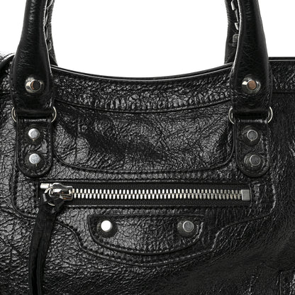 Balenciaga Agneau Arena Silver Hardware Small Le City Black 8 of 10