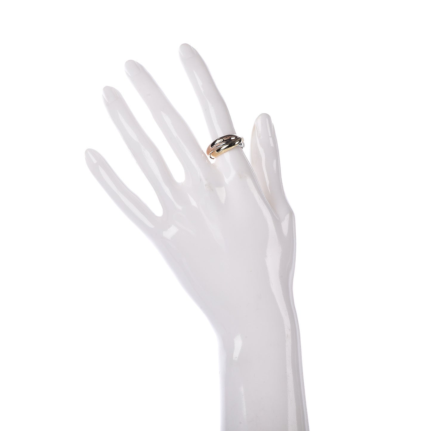 18K Pink Yellow White Gold Classic Trinity Ring 52 6