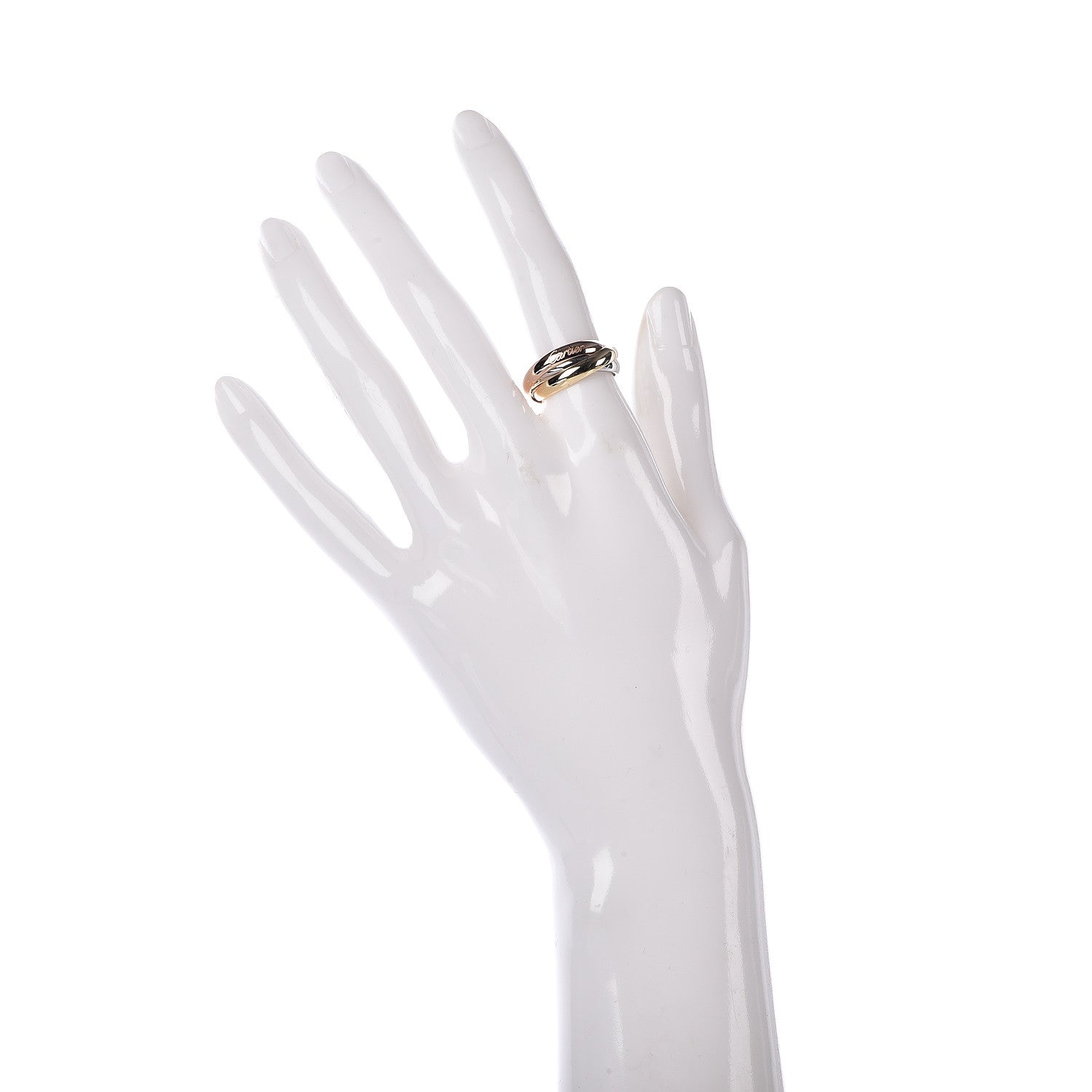 Cartier 18K Pink Yellow White Gold Classic Trinity Ring 52 6 2 of 4
