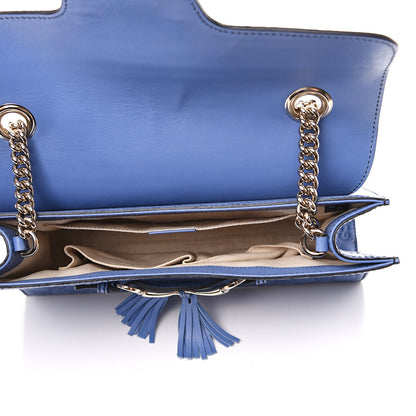 Gucci Soft Guccissima Medium Emily Chain Shoulder Bag Mineral Blue 4 of 10