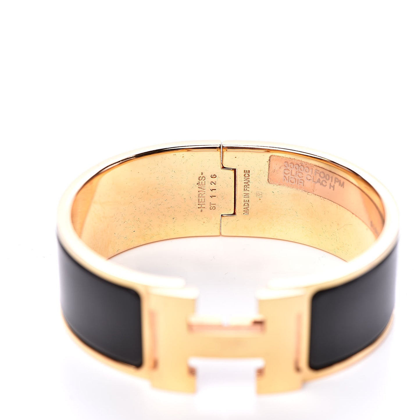 Enamel Wide Clic Clac H Bracelet PM Black