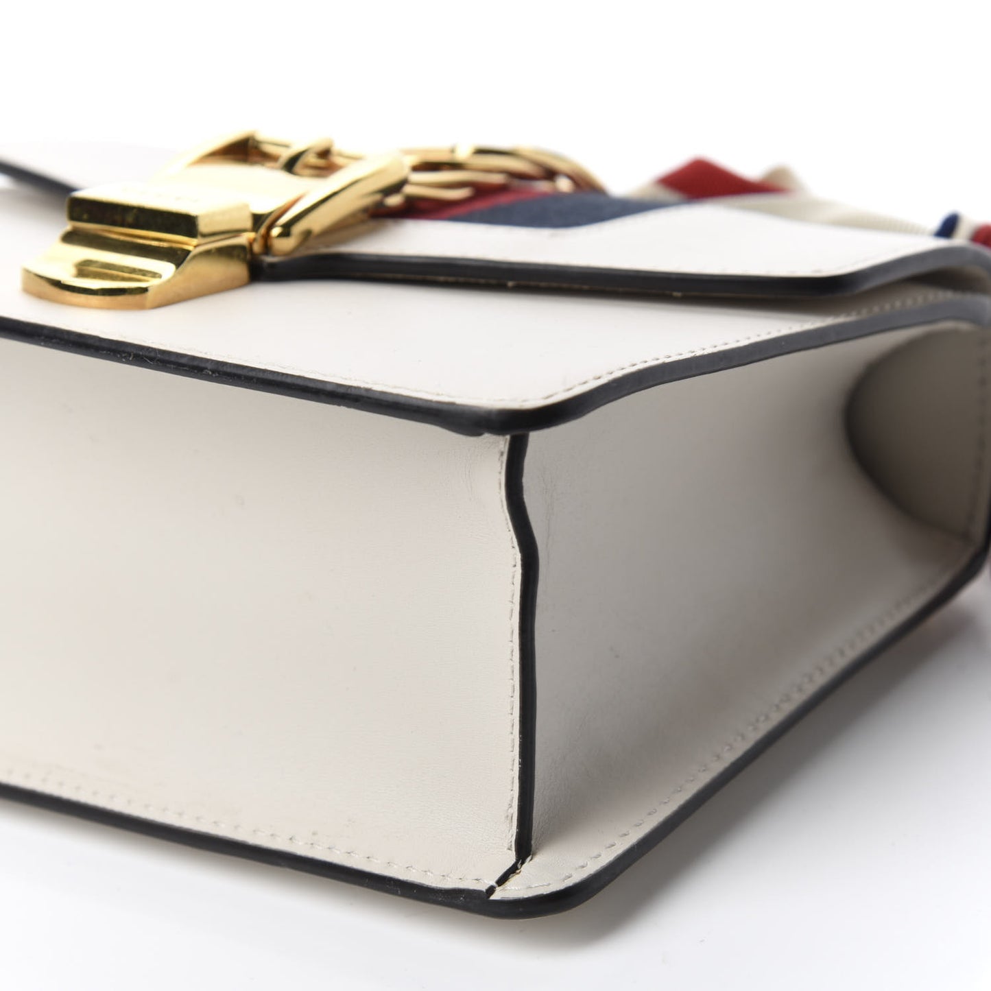 Calfskin Mini Sylvie Chain Shoulder Bag White