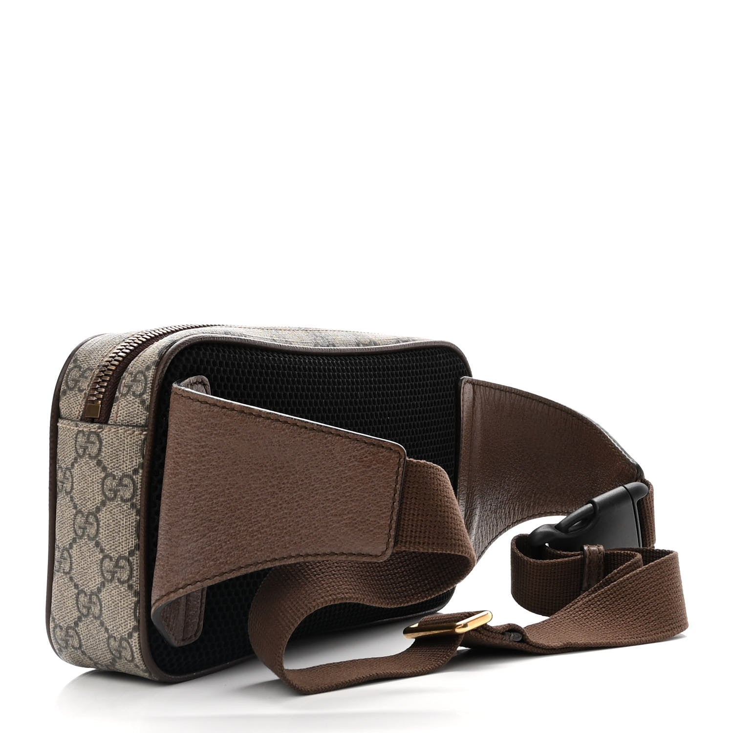 Gucci Soft GG Supreme Monogram Medium Ophidia Belt Bag Dark Brown 3 of 11