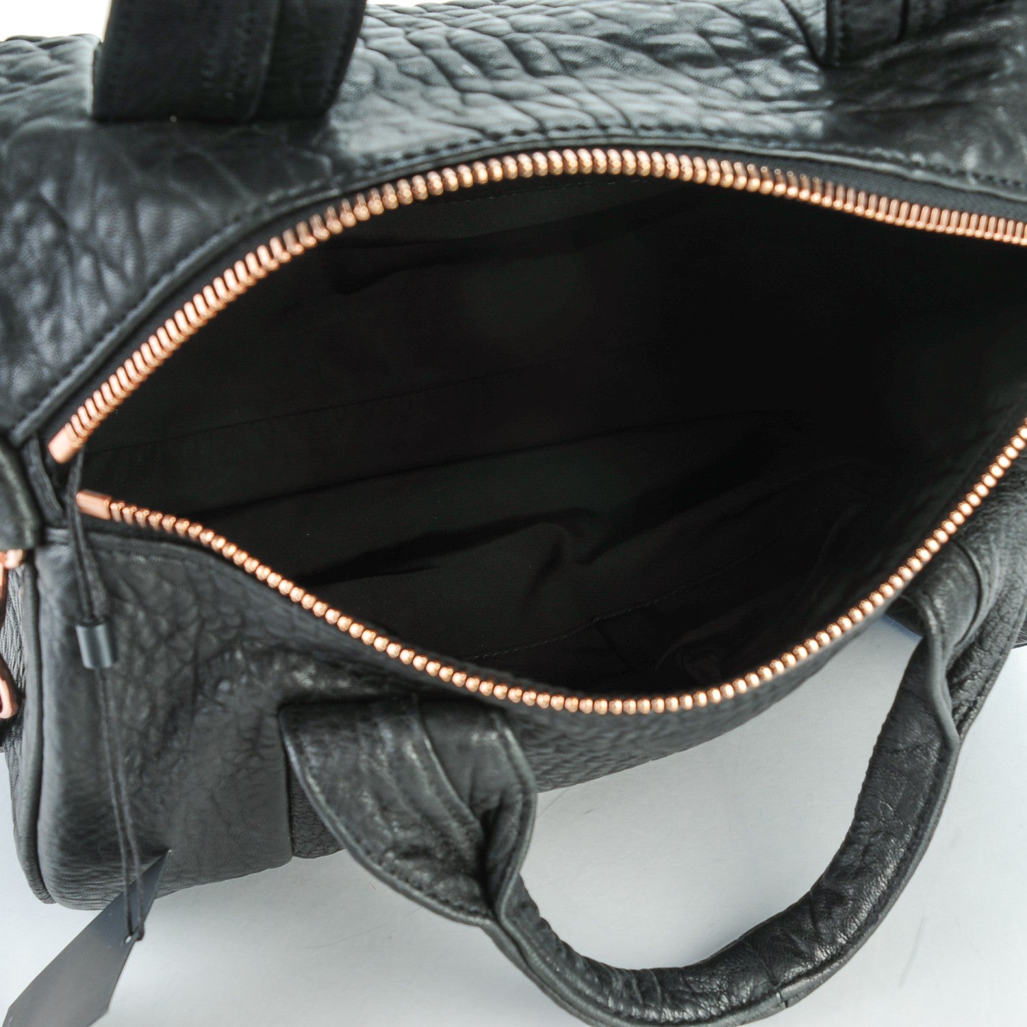 Alexander Wang Pebbled Lambskin Rocco Black Rose Gold Hardware 5 of 6