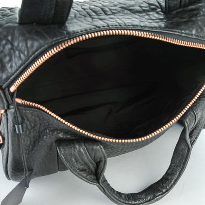 Alexander Wang Pebbled Lambskin Rocco Black Rose Gold Hardware 5 of 6