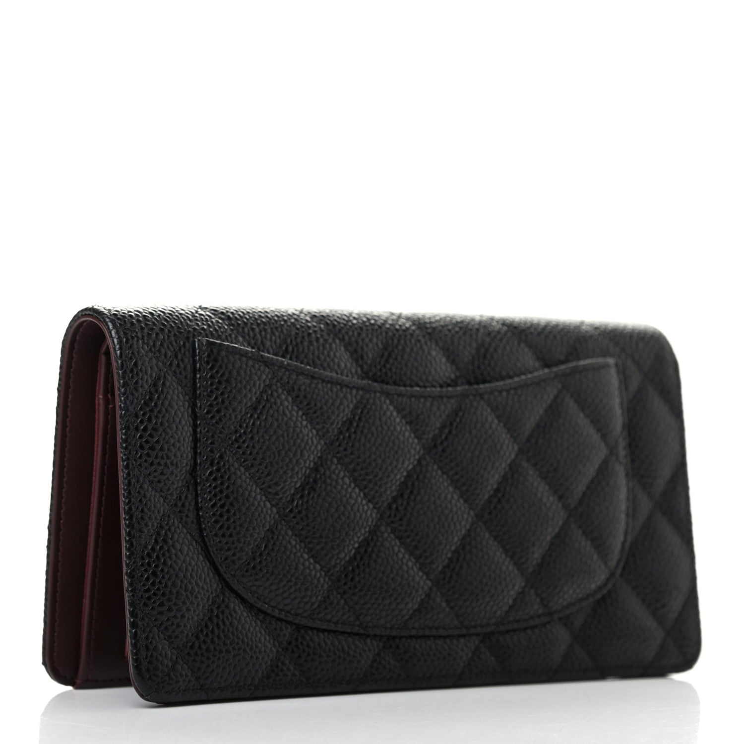 Chanel Caviar Quilted Yen Wallet Black 2 of 6