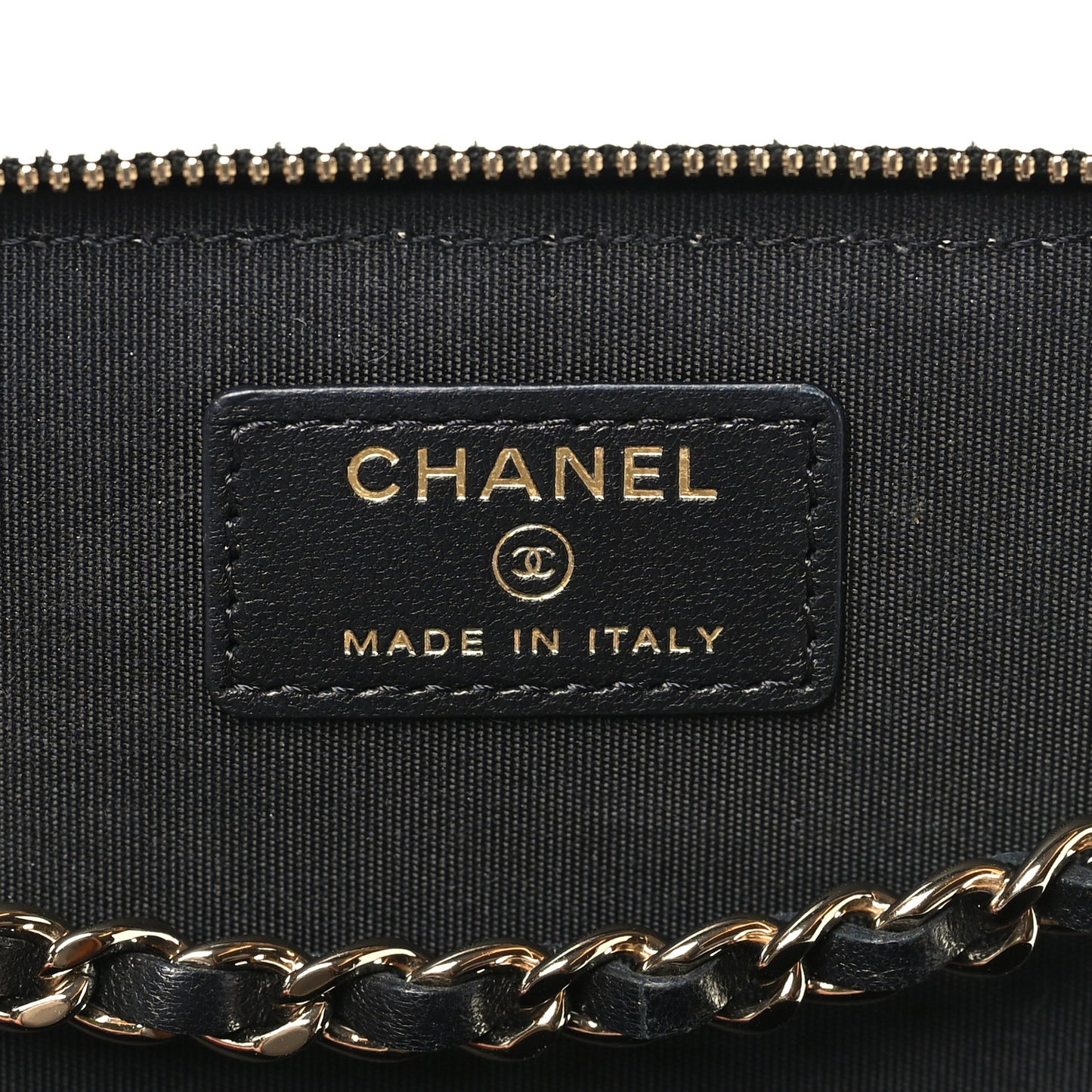 Raffia Jute Striped Small Vanity Case With Chain Black Beige