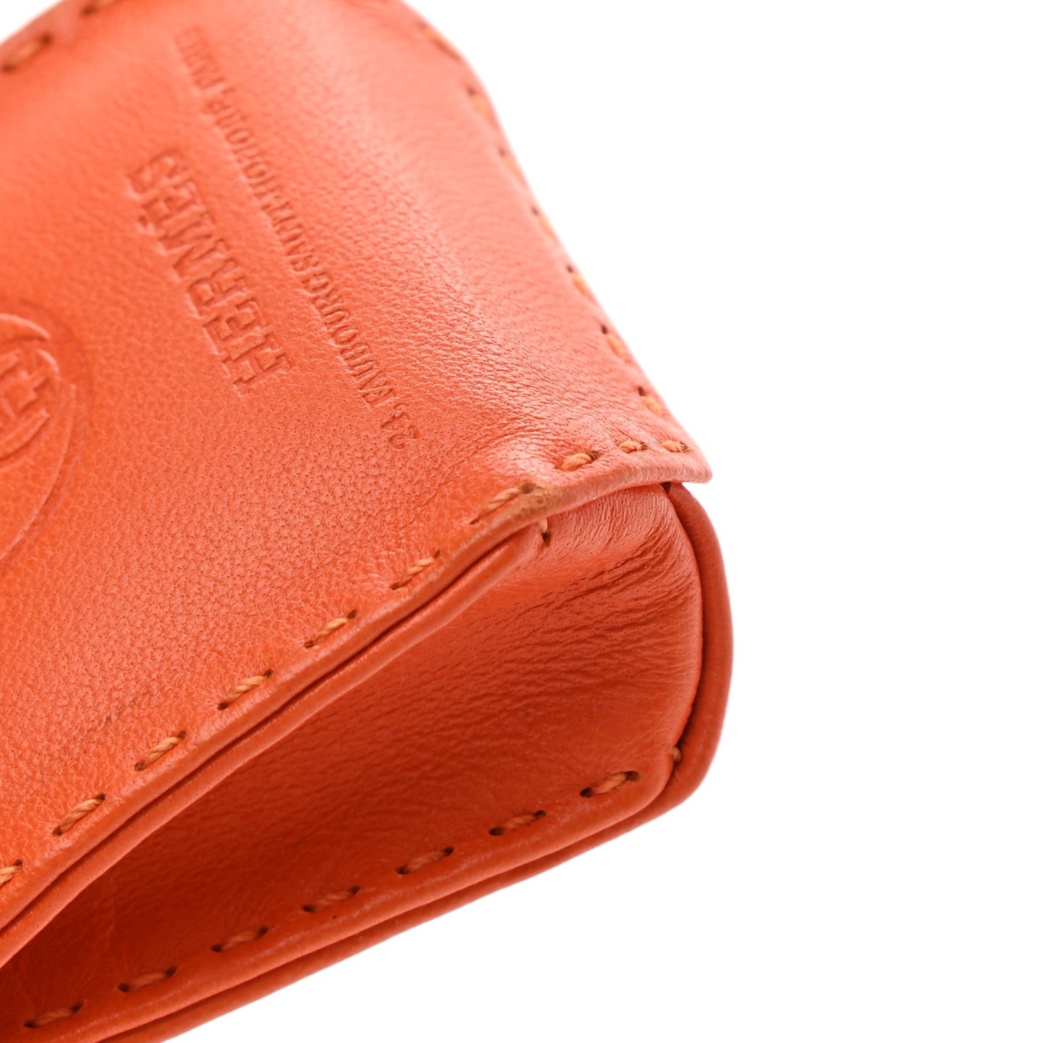Hermes Milo Lambskin Swift Shopping Bag Charm Feu Gold 6 of 8
