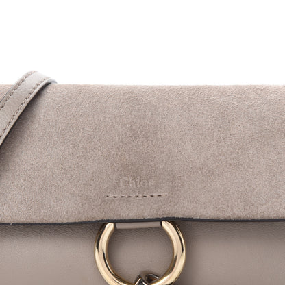Chloe Suede Calfskin Mini Faye Shoulder Bag Motty Grey 10 of 10