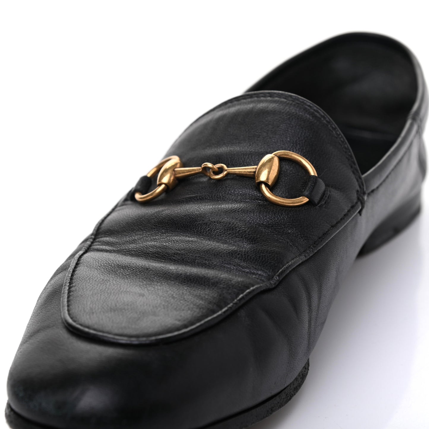 Lambskin Womens Brixton Horsebit Loafers 36 Black