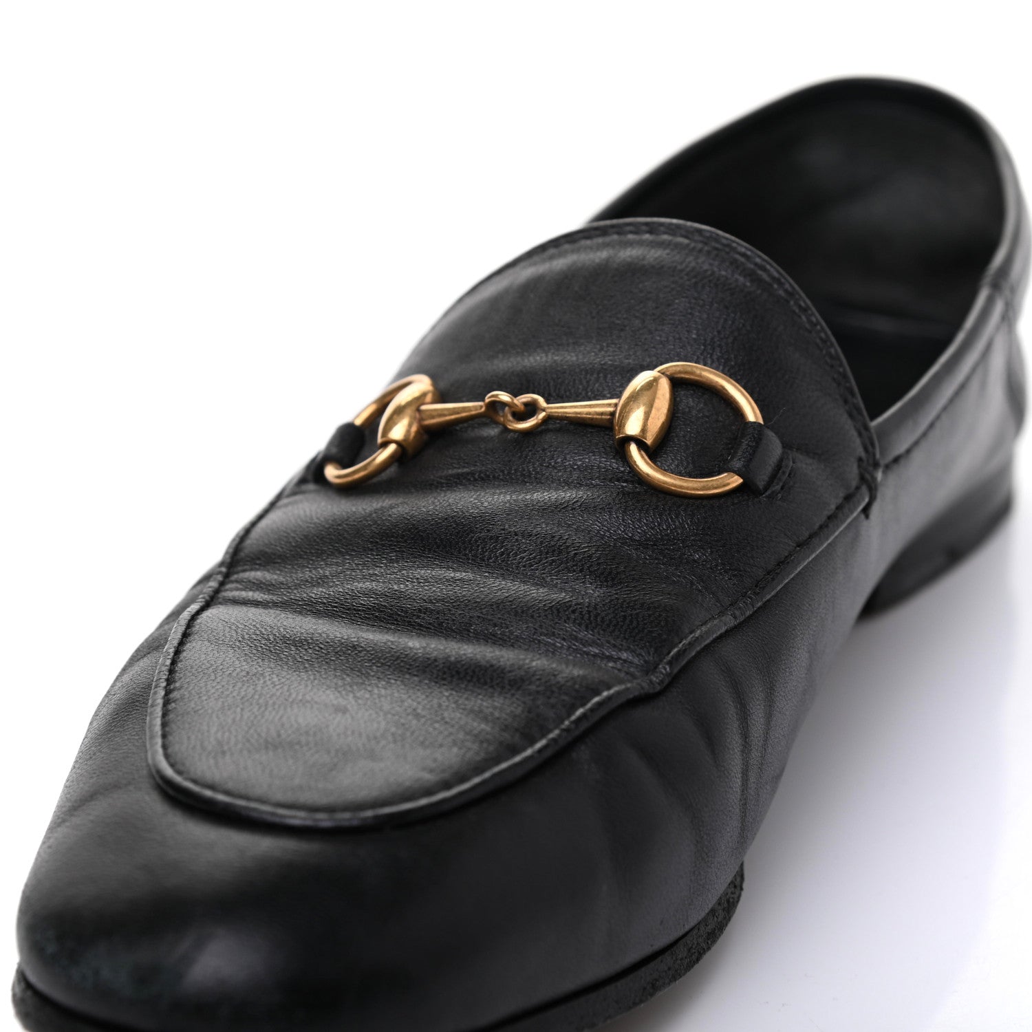 Gucci Lambskin Womens Brixton Horsebit Loafers 36 Black 18 of 19