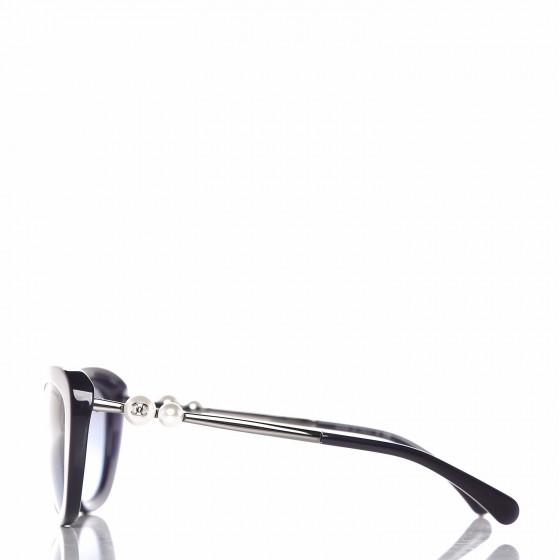 Chanel Acetate Pearl Cat Eye Sunglasses 5340-H Blue 3 of 10