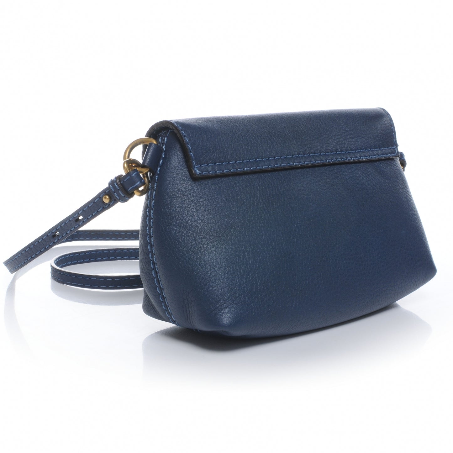 Calfskin Small Marcie Crossbody Bag Navy Blue