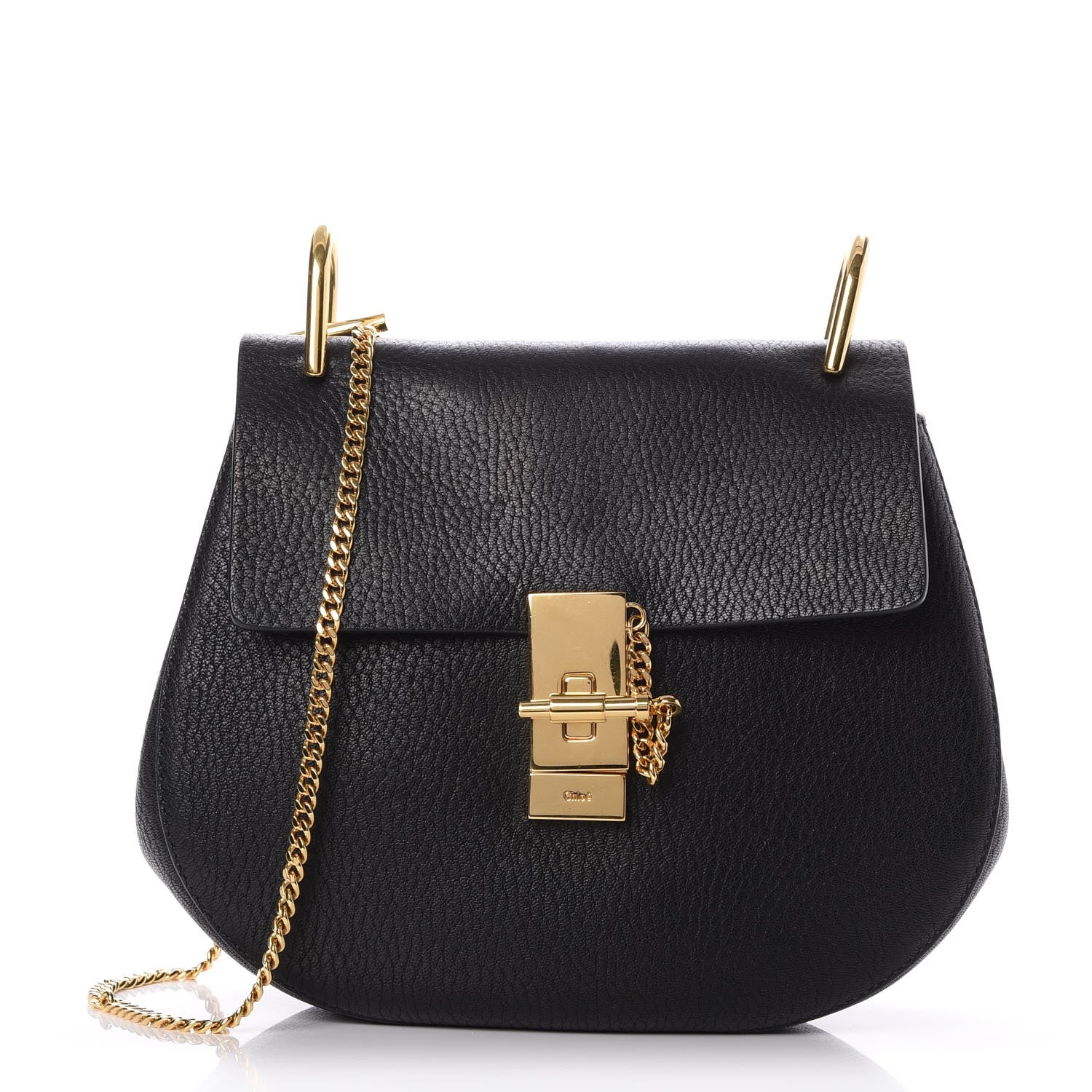 Chloe Grained Lambskin Drew Shoulder Bag Black 1 of 6