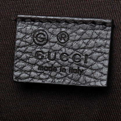 Gucci Monogram Dollar Calfskin O Drawstring Backpack Beige Ebony Testa di Moro Dark Chocolate 6 of 8