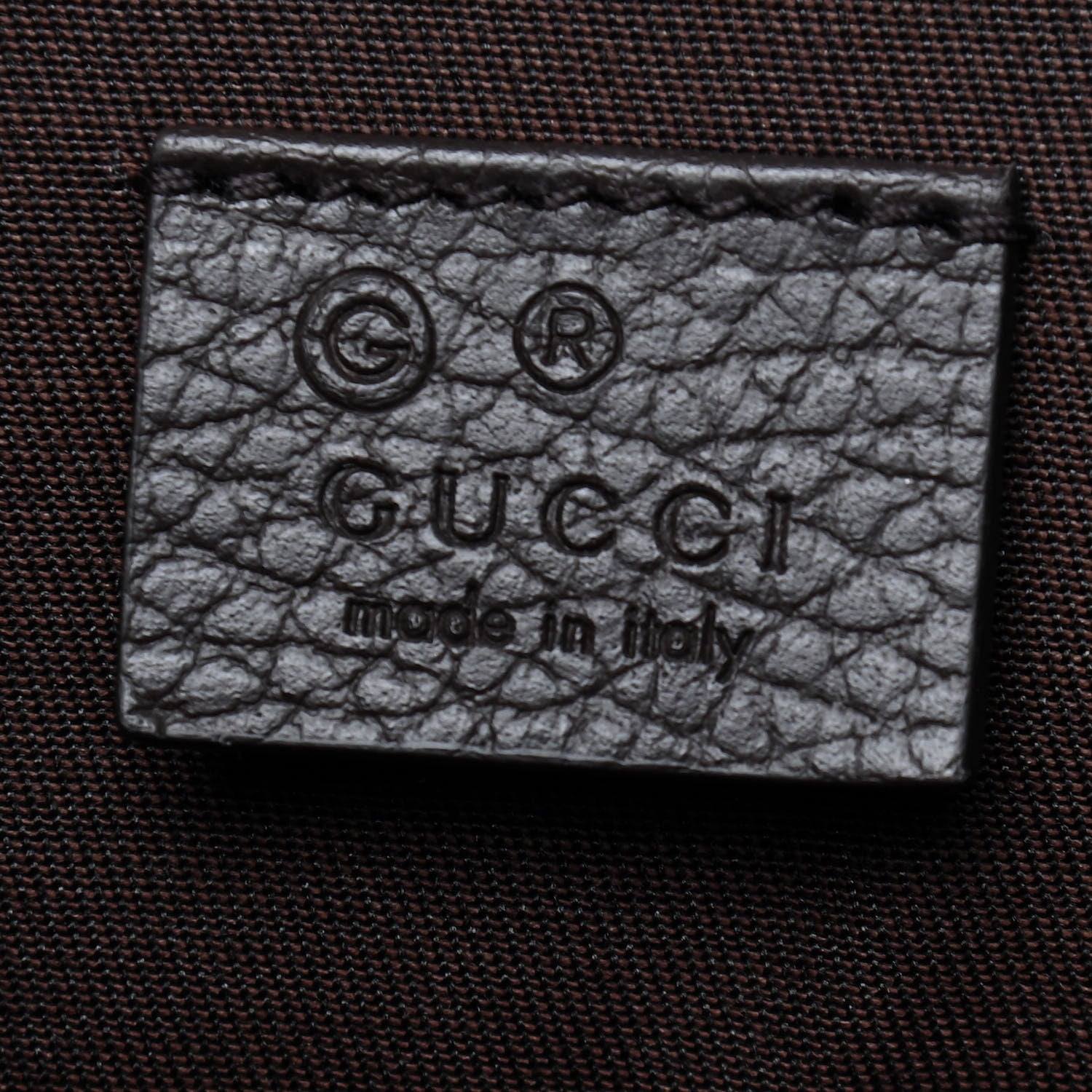 Gucci Monogram Dollar Calfskin O Drawstring Backpack Beige Ebony Testa di Moro Dark Chocolate 6 of 8