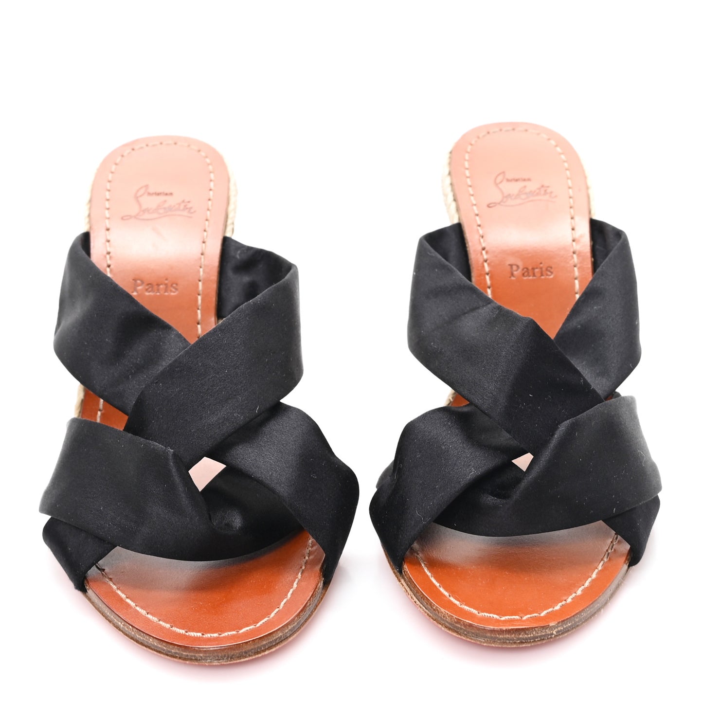 Silk Satin Delfin Espadrille Wedges 37 Black