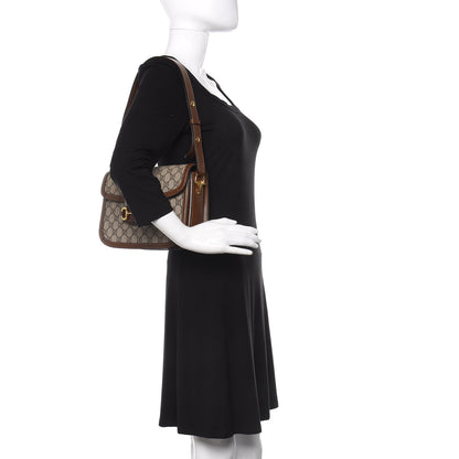 Gucci GG Supreme Monogram Horsebit 1955 Shoulder Bag Beige Brown Sugar 2 of 10