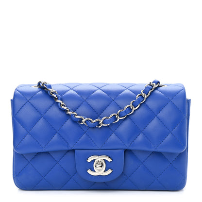 Chanel Lambskin Quilted Mini Rectangular Flap Royal Blue 1 of 10