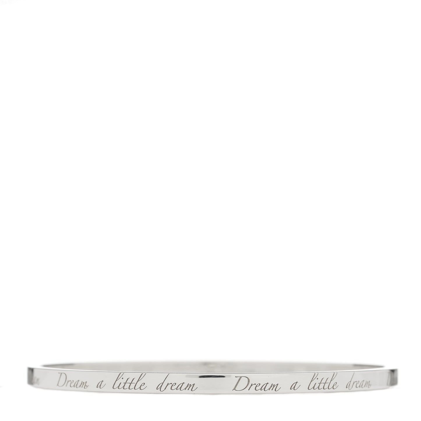 Sterling Silver Notes Dream a Little Dream Bangle Bracelet
