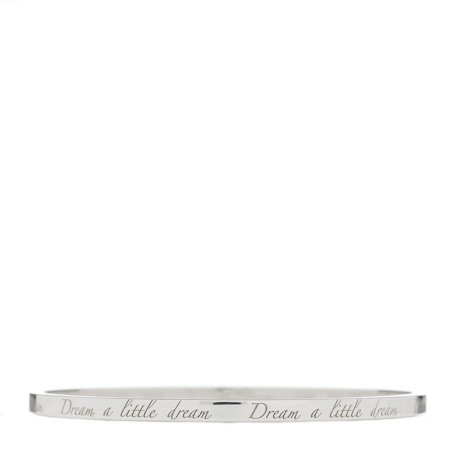 Tiffany Sterling Silver Notes Dream a Little Dream Bangle Bracelet 2 of 4