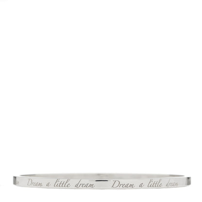 Tiffany Sterling Silver Notes Dream a Little Dream Bangle Bracelet 2 of 4