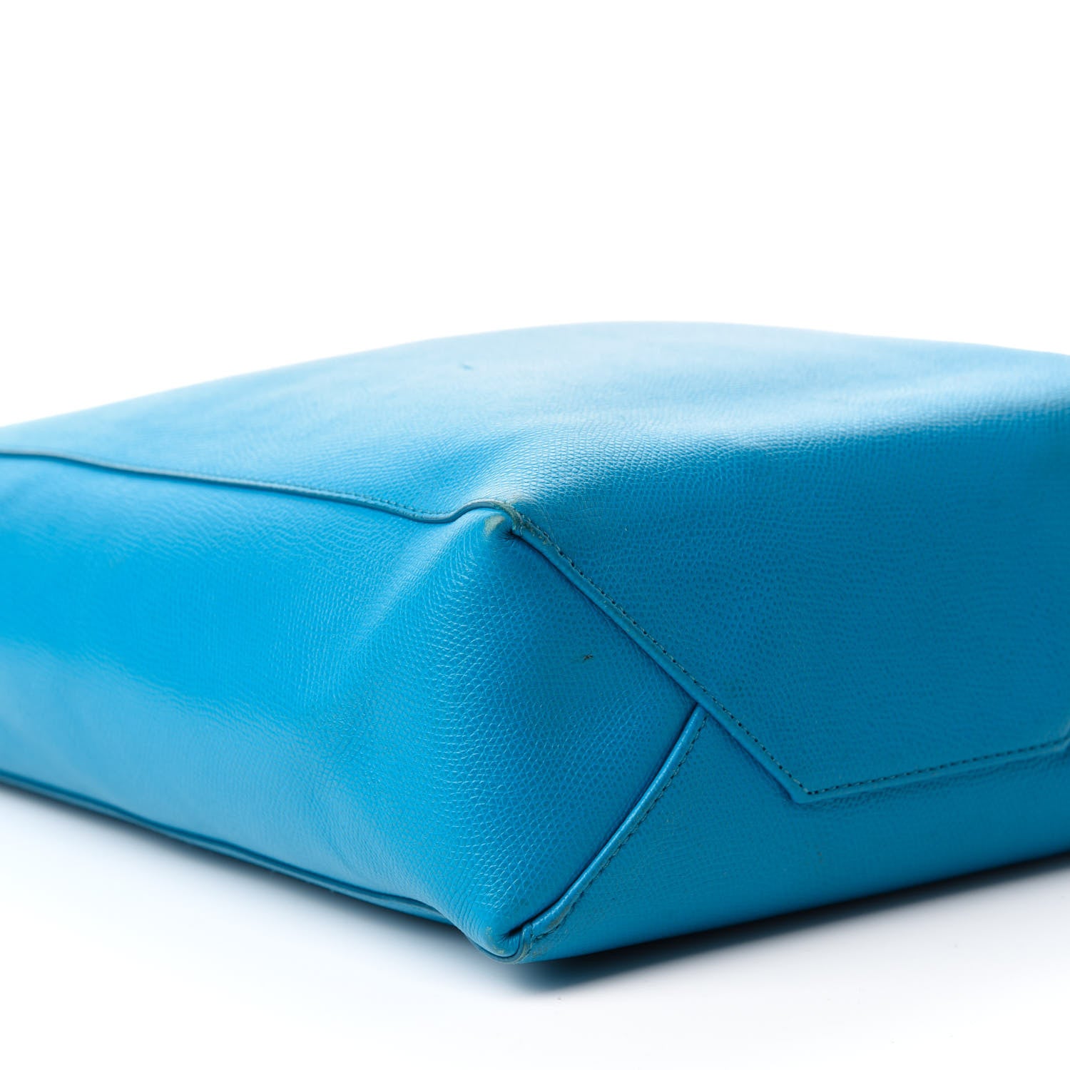Celine Grained Calfskin Small Vertical Cabas Turquoise 6 of 11
