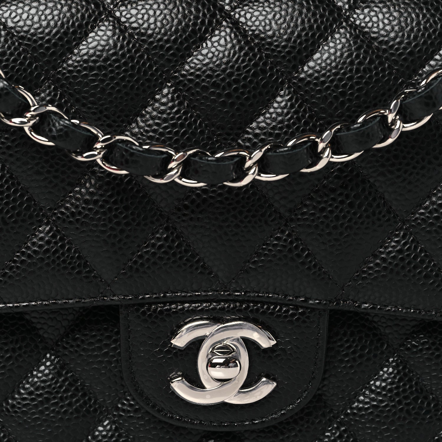 Chanel Caviar Quilted Medium Double Flap Black 8 of 10