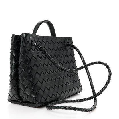 Bottega Veneta Nappa Intrecciato Small Andiamo Shoulder Bag Black 3 of 10