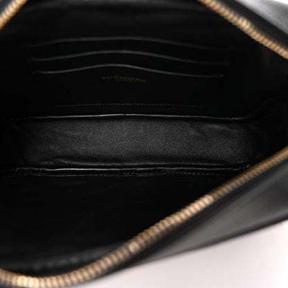 Saint Laurent Grain De Poudre Matelasse Monogram Mini Lou Camera Bag Black 5 of 9