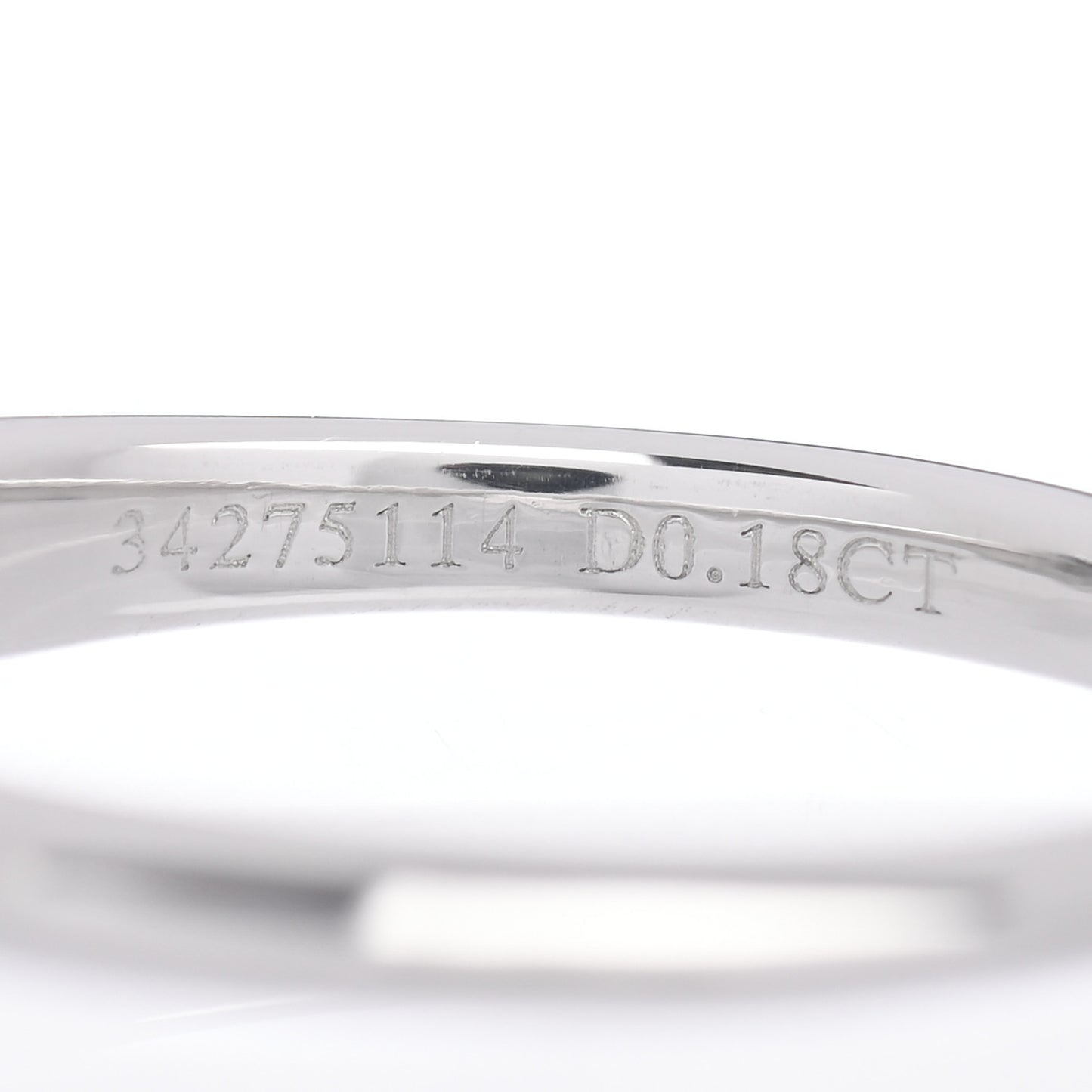Platinum Diamond .18ct Solitaire Ring 51 5.75