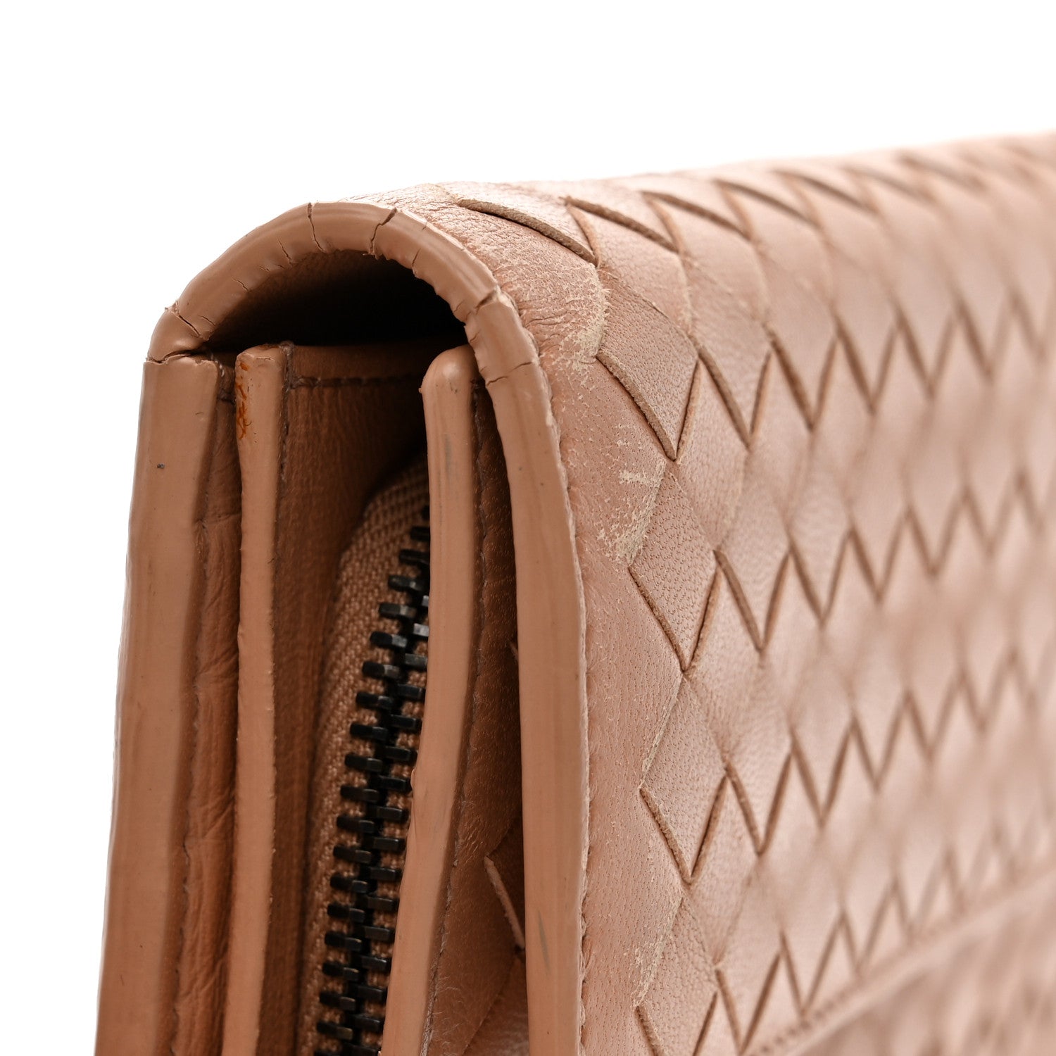 Bottega Veneta Cervo Intrecciato Continental Flap Wallet Cipria 9 of 9