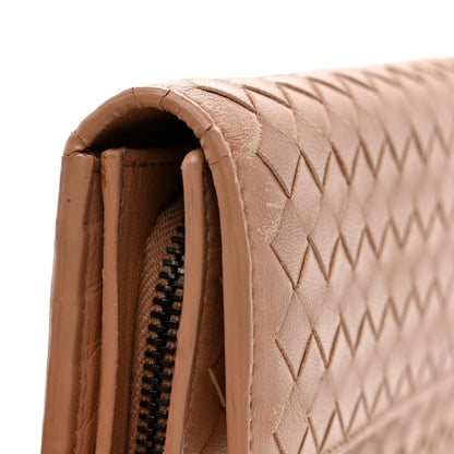 Bottega Veneta Cervo Intrecciato Continental Flap Wallet Cipria 9 of 9
