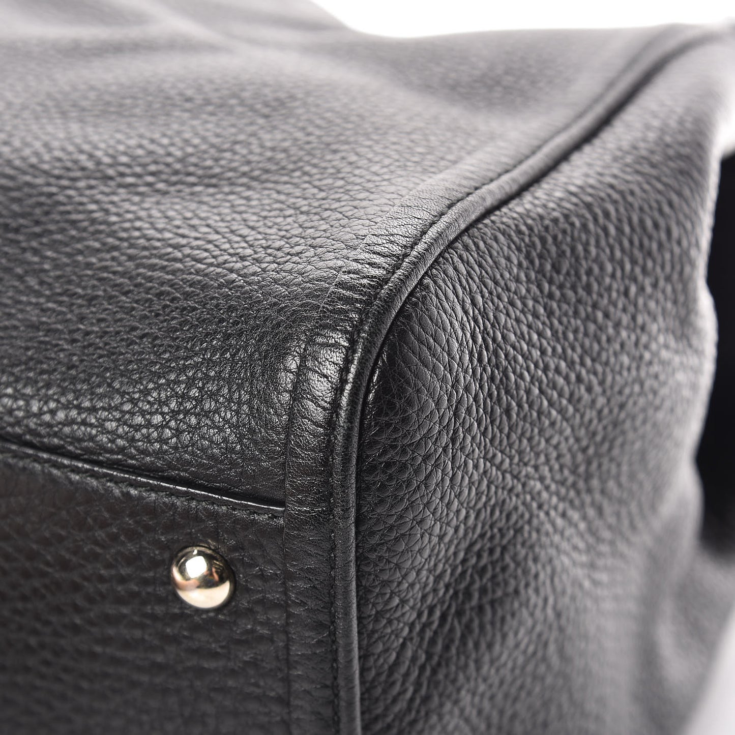 Pebbled Calfskin Medium Soho Shoulder Bag Black