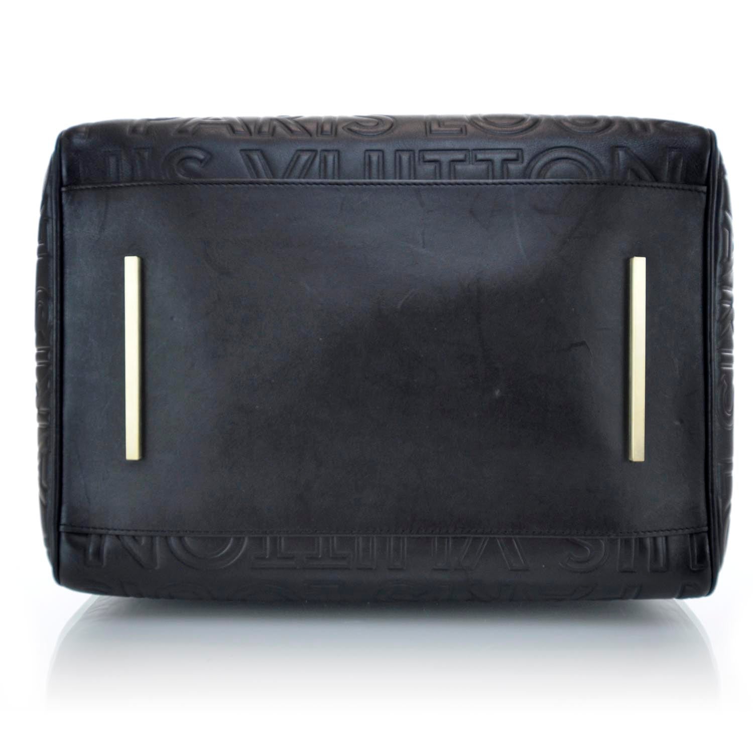 Louis Vuitton Calfskin Embossed Speedy Cube 30 Black 5 of 12