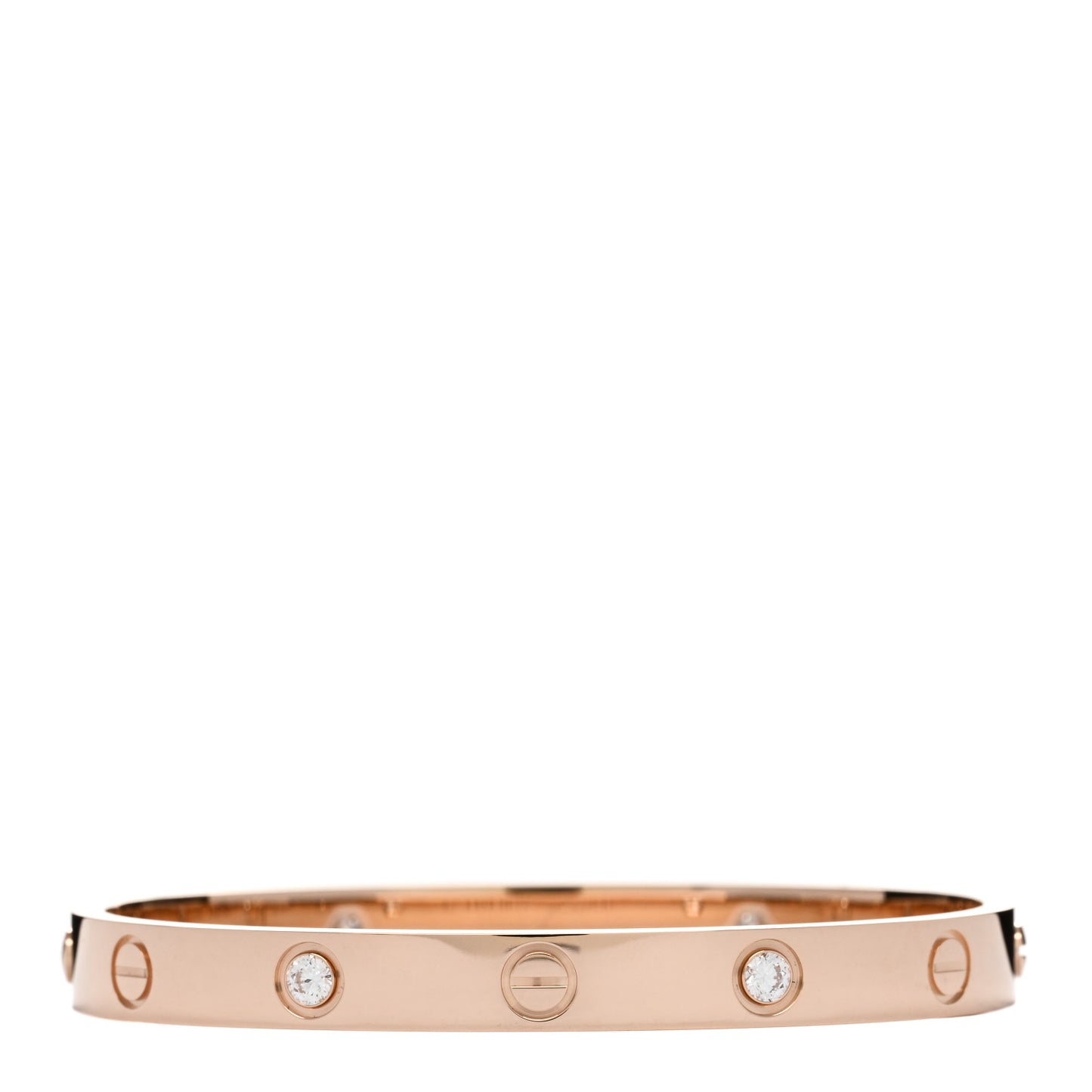 18K Pink Gold 4 Diamond LOVE Bracelet 16