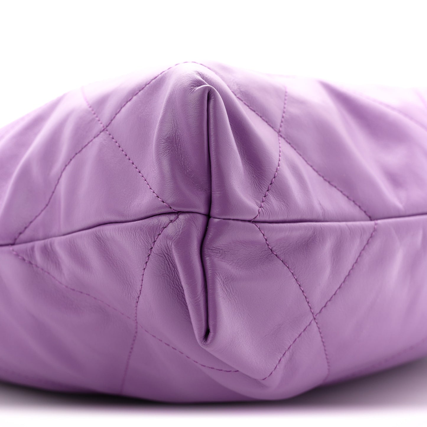 Shiny Calfskin Quilted Small Chanel 22 Purple