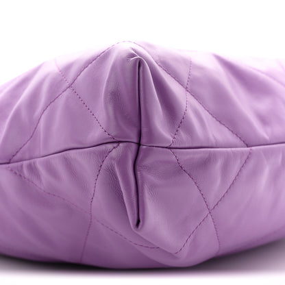 Chanel Shiny Calfskin Quilted Small Chanel 22 Purple 9 of 10