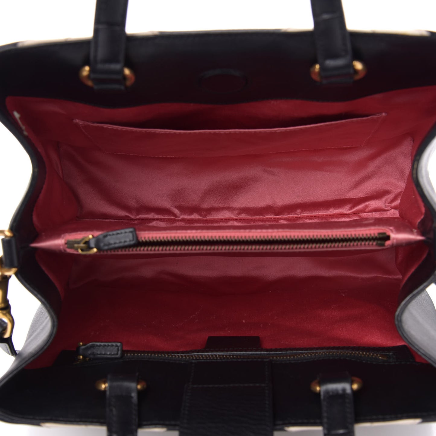 Calfskin Matelasse Small GG Marmont Tote Black White