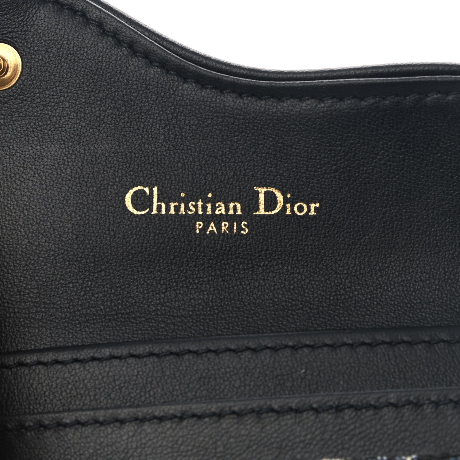 Christian Dior Oblique Saddle Card Holder Blue 6 of 9