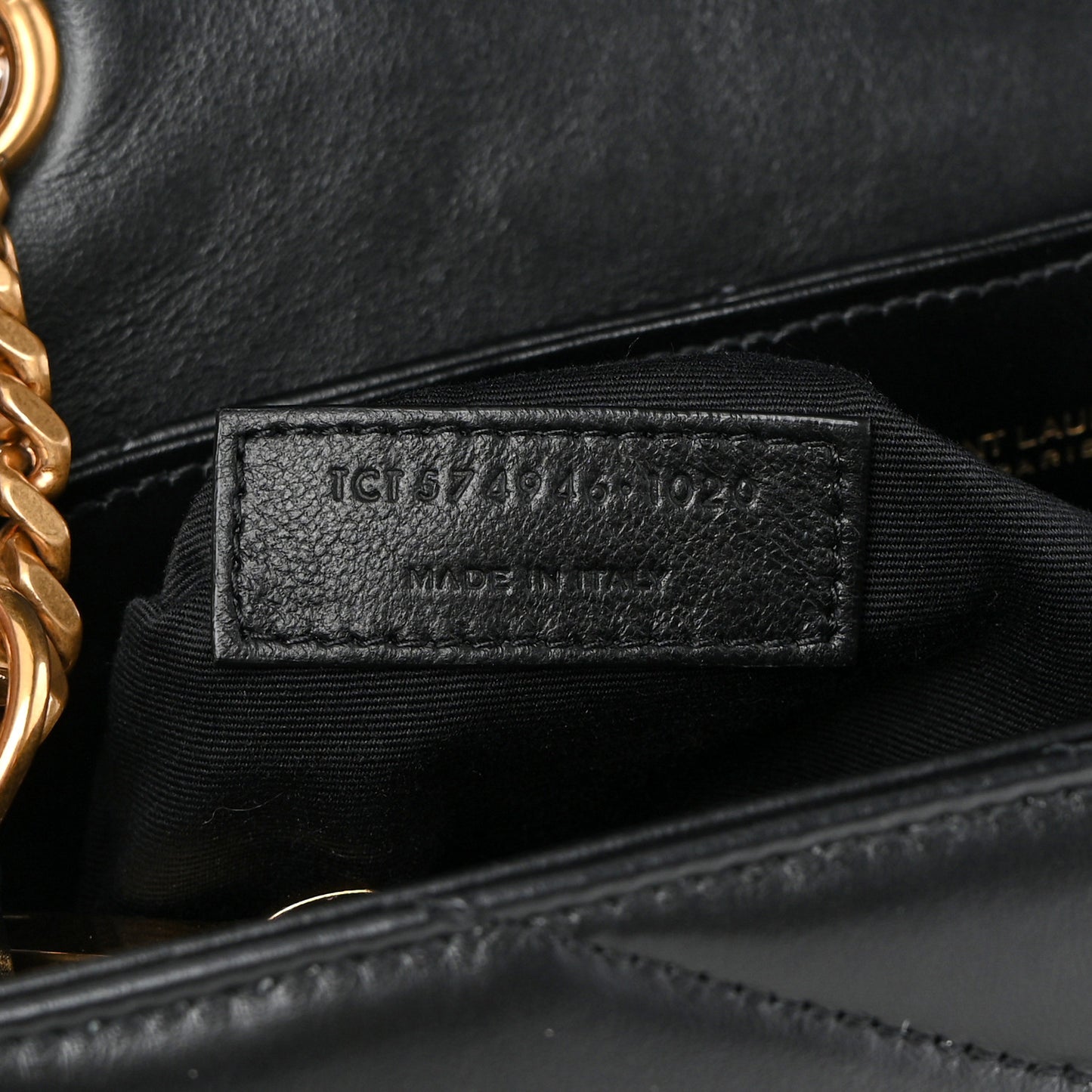 Calfskin Y Quilted Monogram Medium Loulou Chain Satchel Black