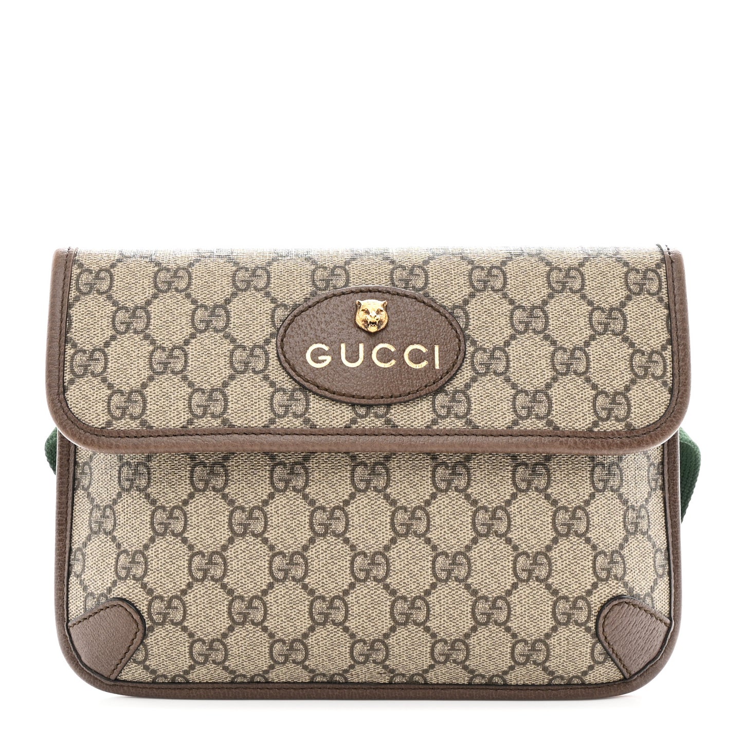GG Supreme Monogram Neo Vintage Web Belt Bag Brown