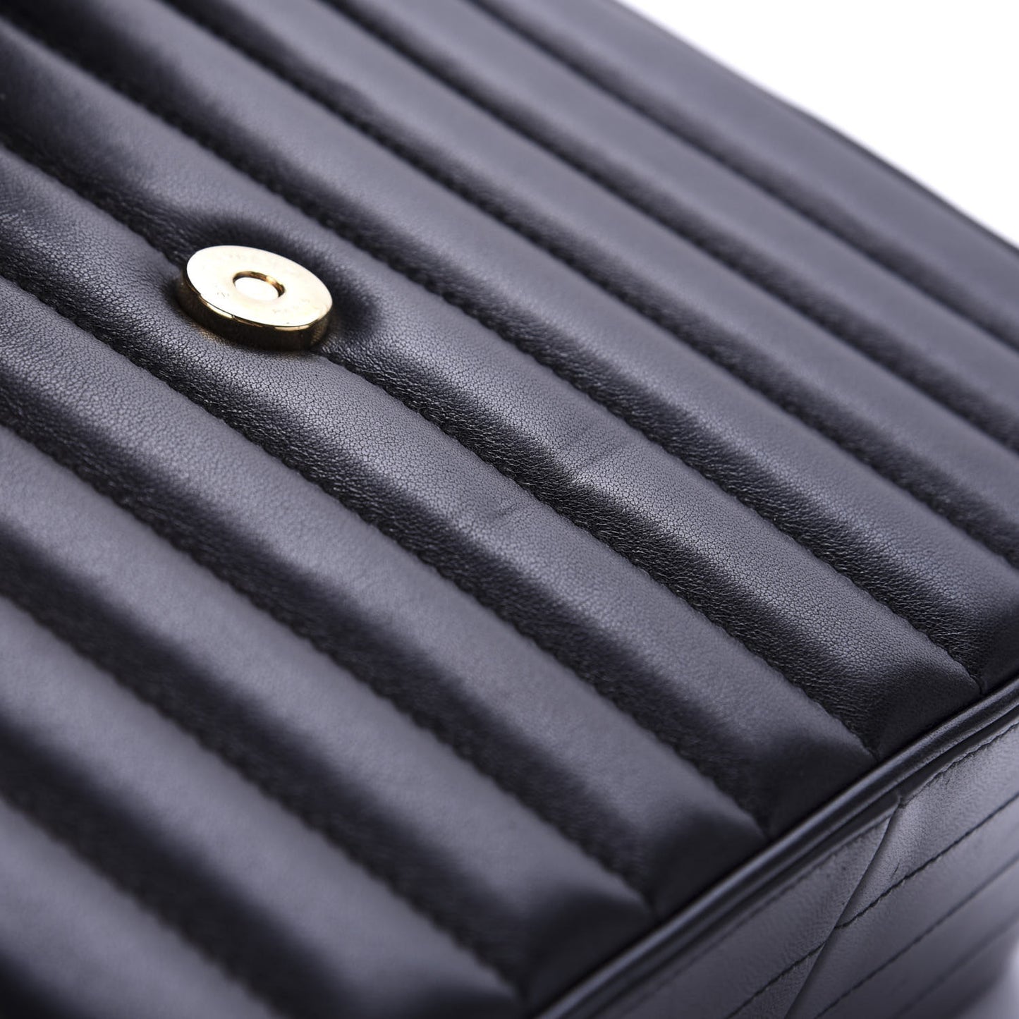 Lambskin Matelasse Monogram Large Vicky Chain Bag Black