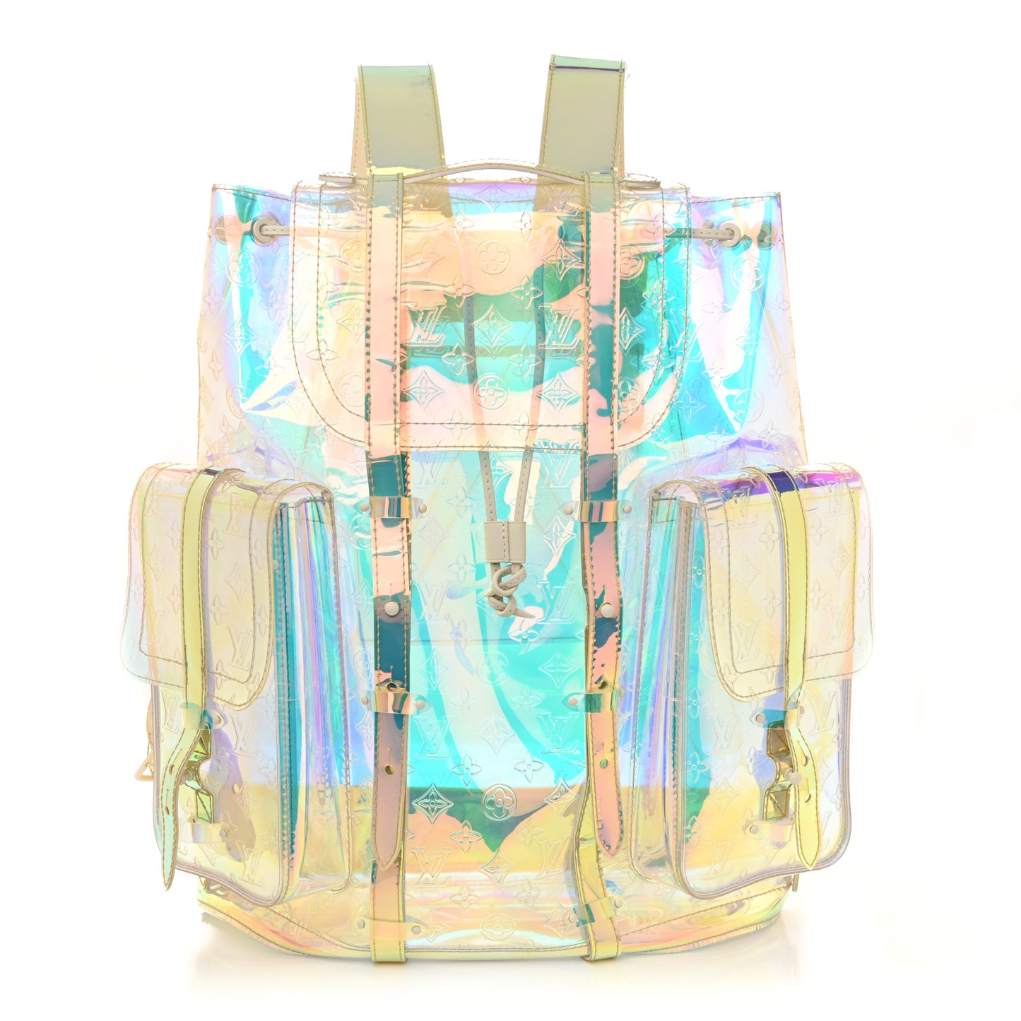 PVC Monogram Christopher Backpack GM Iridescent Prism
