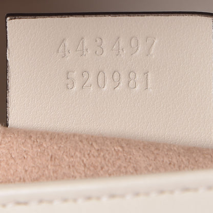 Gucci Calfskin Matelasse Small GG Marmont Shoulder Bag White 8 of 8