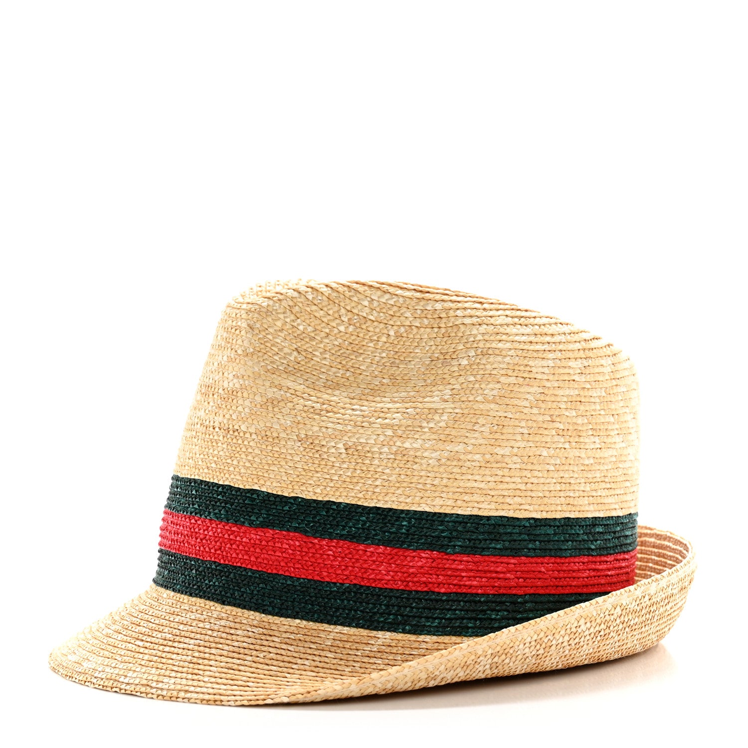 Gucci Abaca Straw Web Fedora Hat M 1 of 9